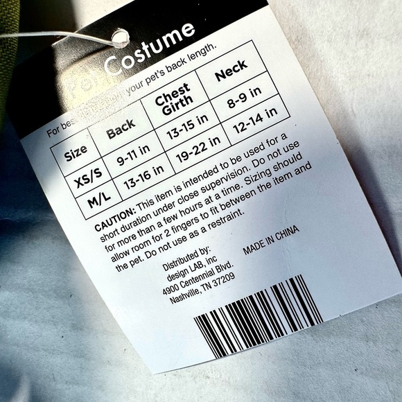 NWT Iguana /Lizard Halloween Costume For Dogs Size XS/S - Picture 6 of 10